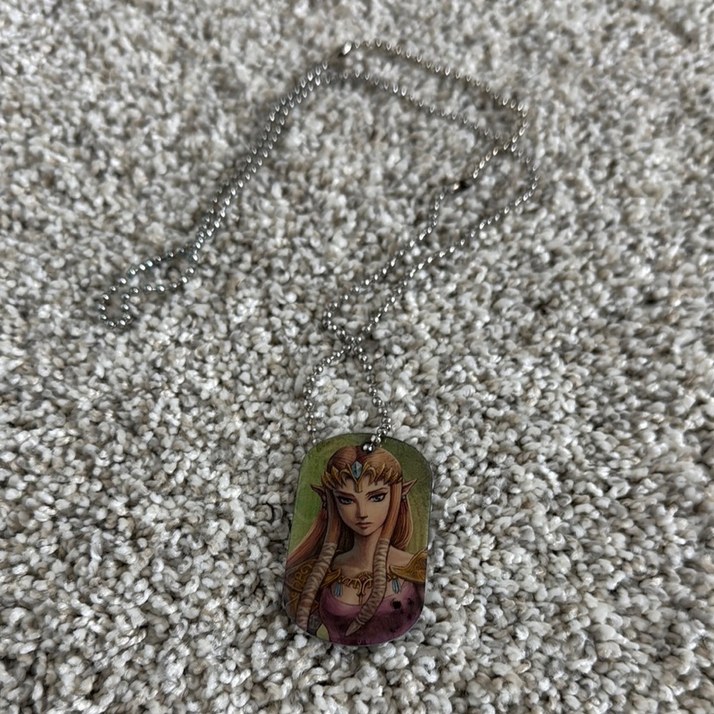 Nintendo Silver Princess Pendant Necklace
